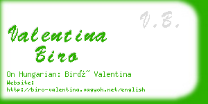 valentina biro business card